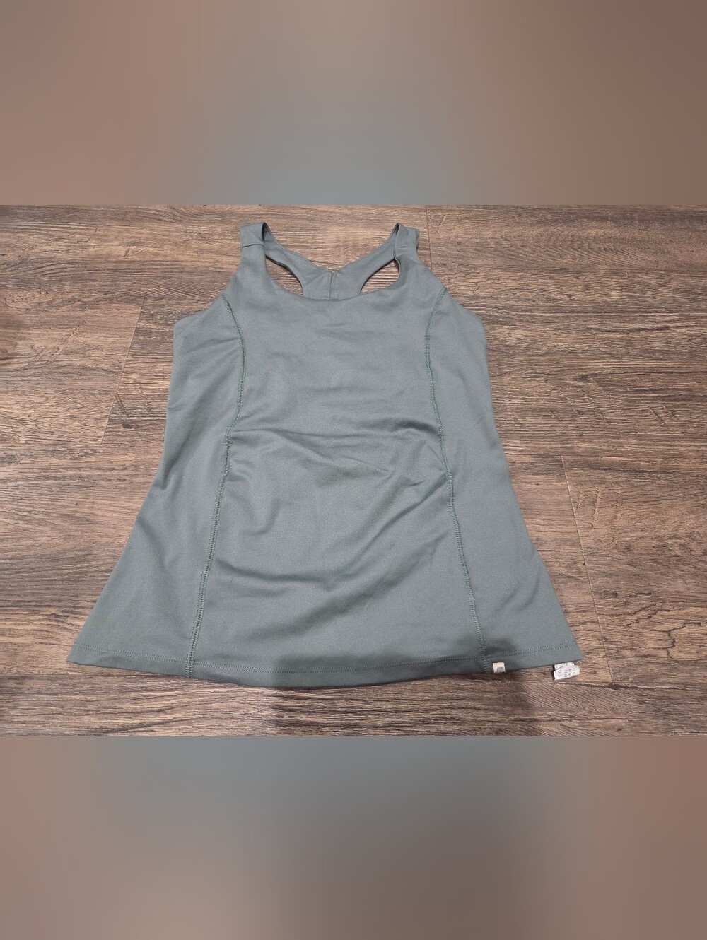 Marika Racerback Tank Top - Slate Green Size XL